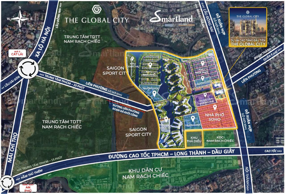 vị trí dự án masteri grandview
